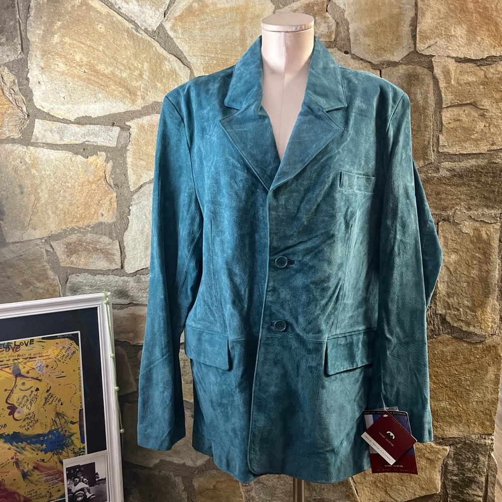 Marc Mattis Teal Suede Jacket